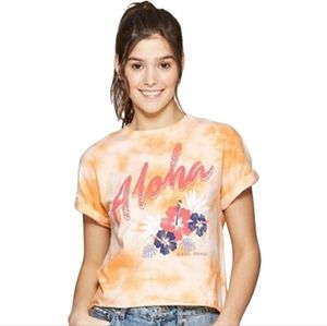 Aloha graphic cropped tee